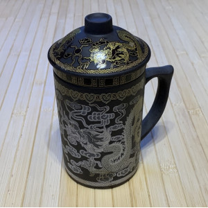 Заварочная чашка Драконы черная с ситом 350 мл. Photo 2